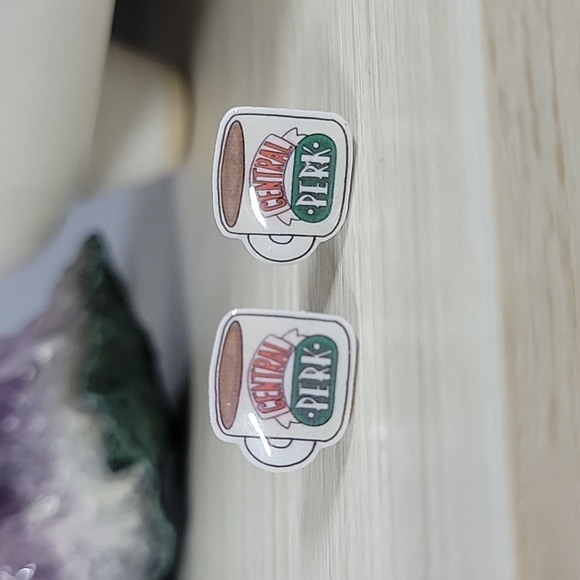 Friends Central Perk Stud Earrings - Picture 3 of 7